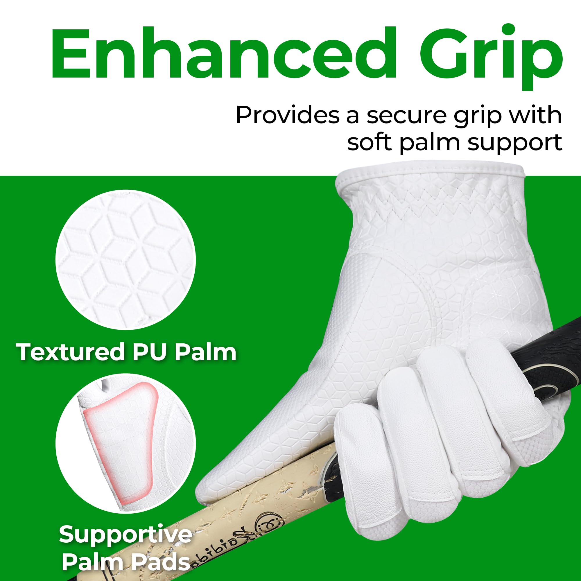 GIAMZONP Womens Golf Glove for Left or Right Hand 1 Pack, Breathable Lightweight Ladies Golf Glove with Non-Slip Grip for Women Golfers - Image 3