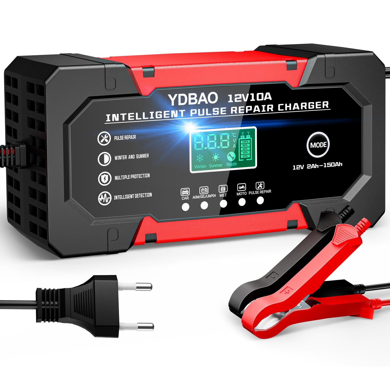 ydbao chargeur batterie voiture 12v 10a