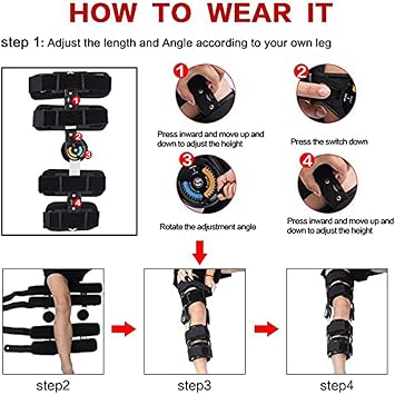 Post Op Hinged Immobilizer Support Recovery Stabilization Arthritis, para Aliviar el Dolor en Las Articulaciones