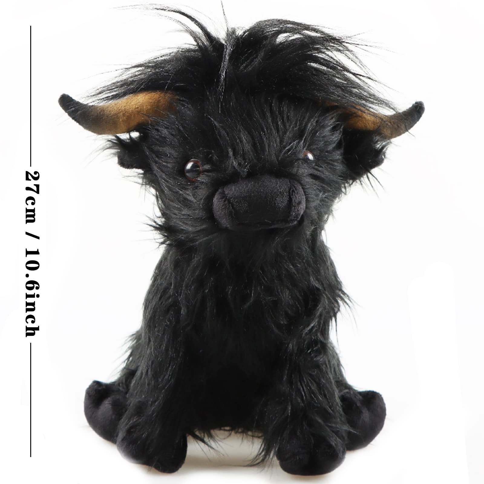 Amazon.co.jp: FCLEIH ハイランド 牛 ぬいぐるみ 黒 牛 ぬいぐるみ