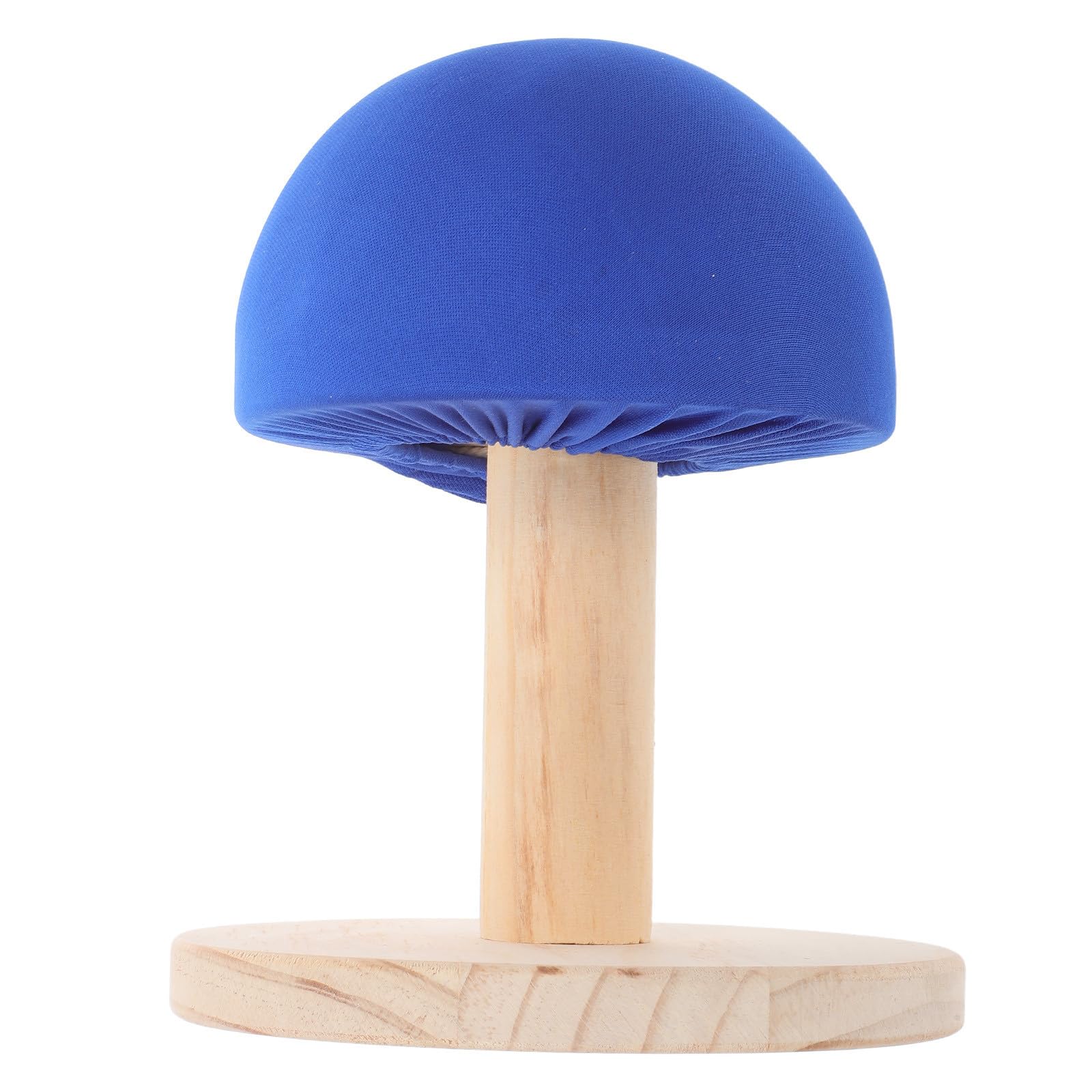 Tabla Compacta y Resistente al Calor Redonda Funda Azul de Planchar de Madera para Ropa y Cuellos, Adecuado para Uso en Viajes y Costura