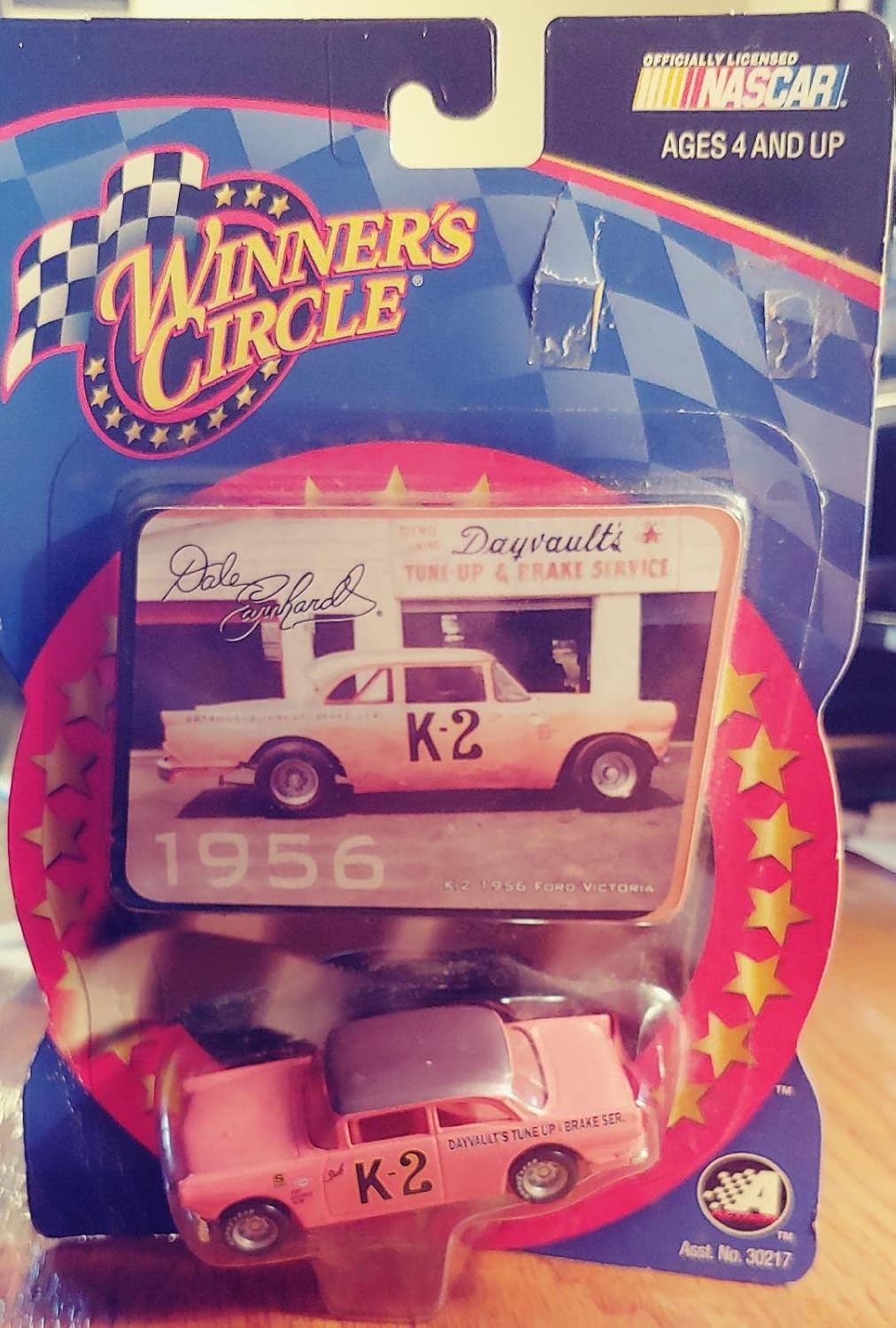 Dale Earnhardt K-2 1956 Pink Ford Victoria 1/64 Scale Winners Circle With Replica Photo Sticker