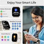 Montres intelligentes pour hommes Femmes avec appel Bluetooth, moniteur de rythme cardiaque, 1.85 Écran de pouce, DIY Cadran, 100+ Modes sportifs, AI Tracker de fitness intégré, IP68 Imperméable, Smartwatch pour Android iPhone