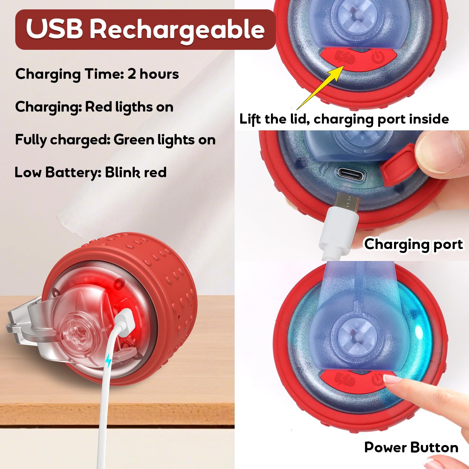 Dog Toys Interactive Dogs Ball with Super High-Speed Rechargeable Dog Toy Ball for Puppies - image 5