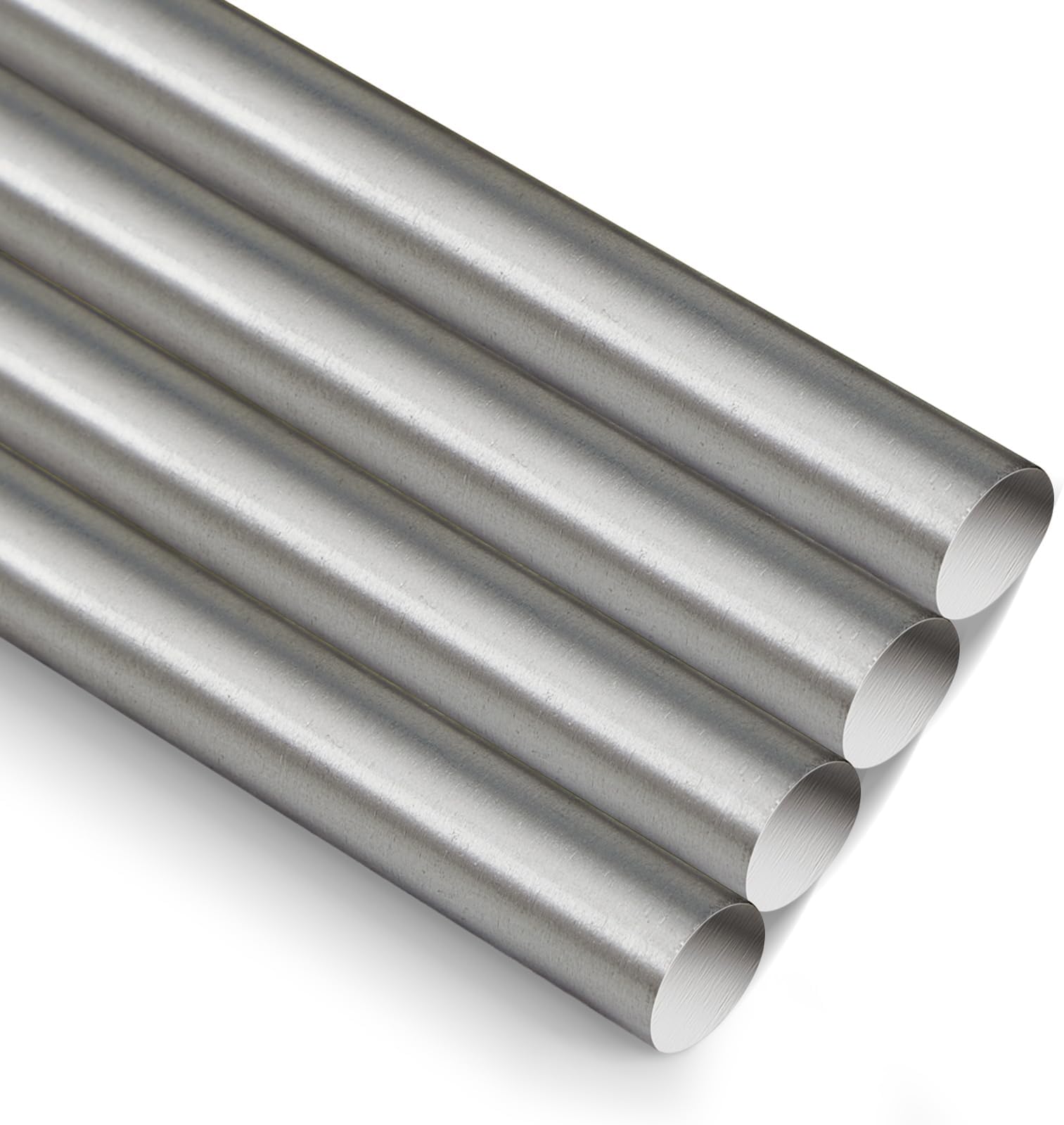 4 Pcs 316 Stainless Steel Rod 1/4''(6mm) Diameter 24'' (610mm) Length Solid Round Bar Metal Shaft Rods for DIY Craft Industry Metal Working