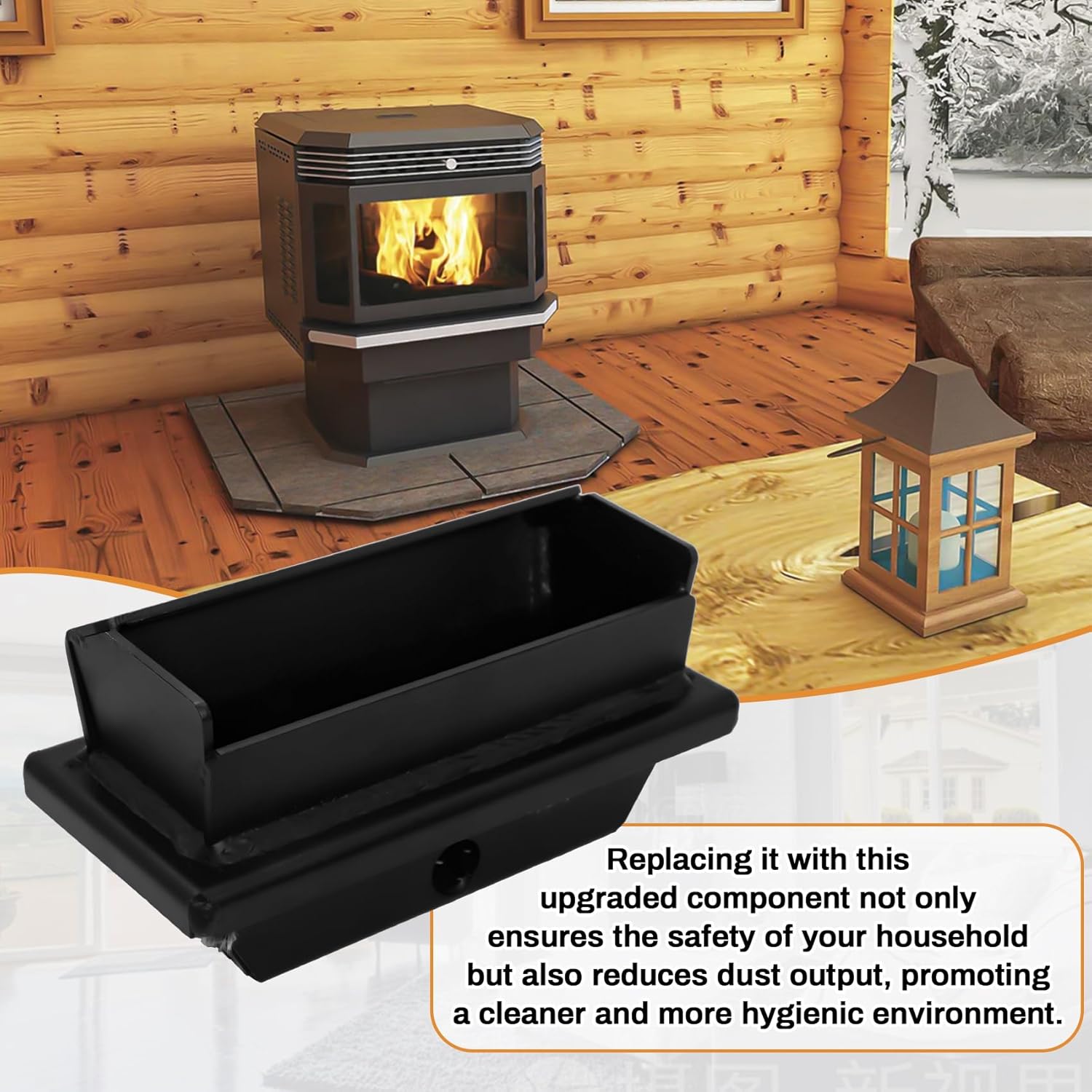 891994 Burn Pot Firepot Replacement for US Stove Bay Front 5660 5660E 5560, Ashley 5660 AP5660L AP5660 Pellet Stoves, 891994 Burnpot Firepot Replacement Parts Comes with Gasket Glued