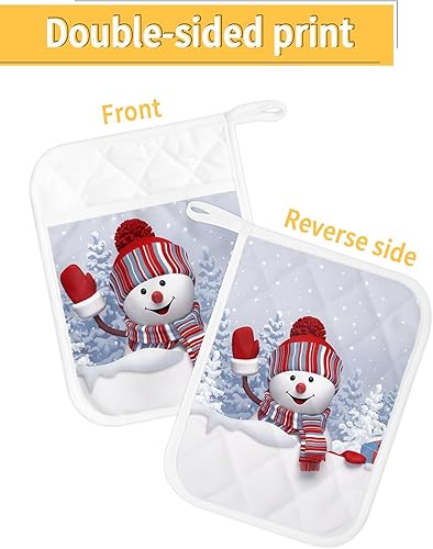 Miniatura 2 de Juego de 5 soportes para ollas de invierno para cocina, antideslizante y aislamiento térmico, juego de agarraderas de tela de toalla con bolsillo,