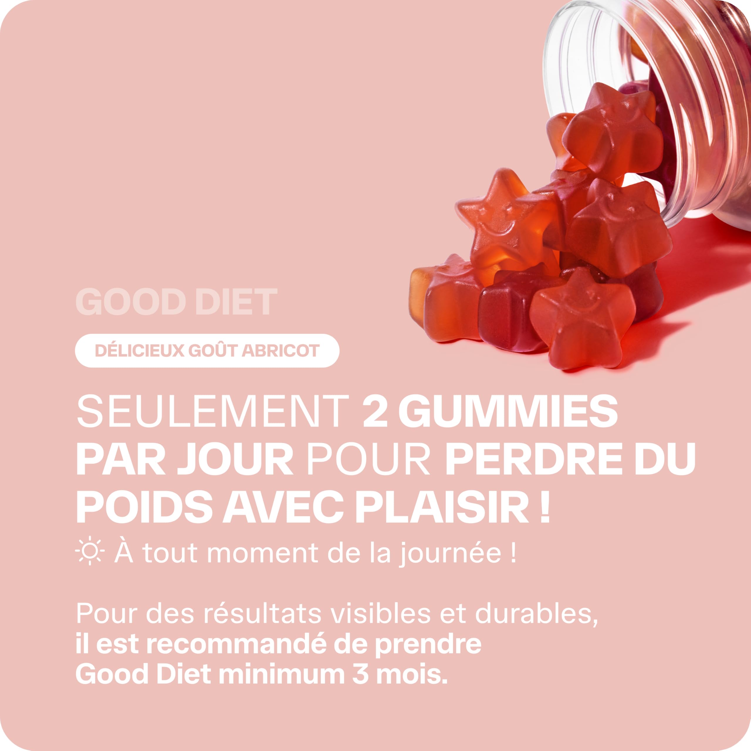 Lashilé Beauty - Gummies Coupe Faim - Coupe-Faim Puissant & Contrôle de l’Appétit - Good Diet - Complément alimentaire Minceur - Caroube Chrome L-Tyrosine - Cure 1 Mois 60 Gummies