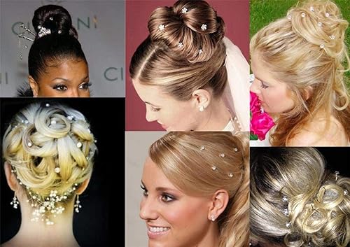 Miniatura 7 de 12 horquillas en espiral para el cabello, espirales, espirales, pinzas para el cabello para boda, novia, diamantes de imitación de perla, accesorios