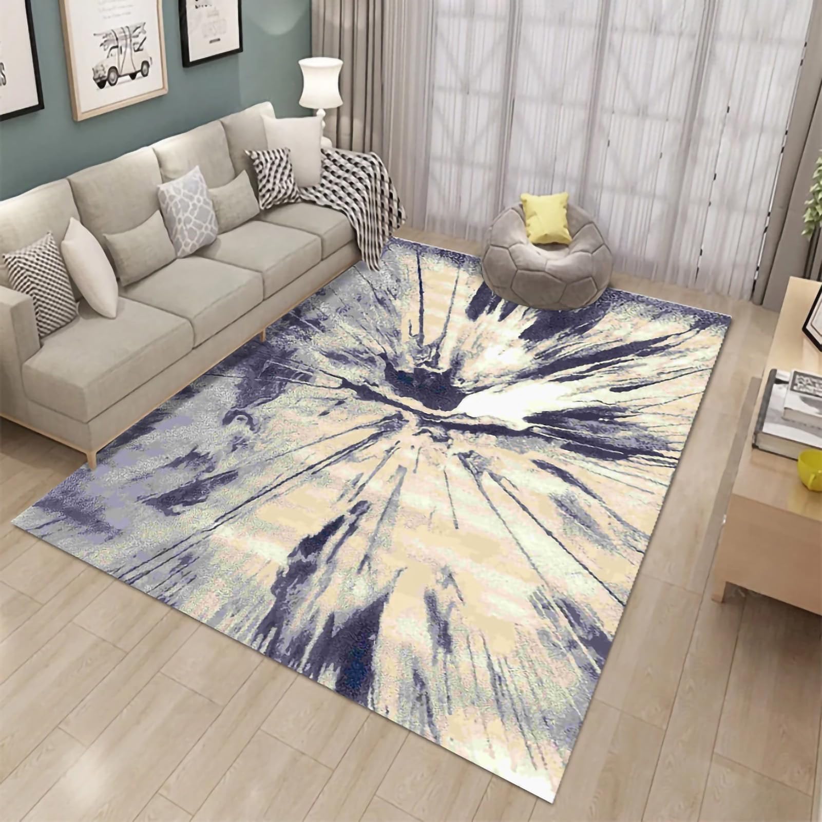Tapis moderne et abstrait 180x280cm effet 3D illusion d'optique