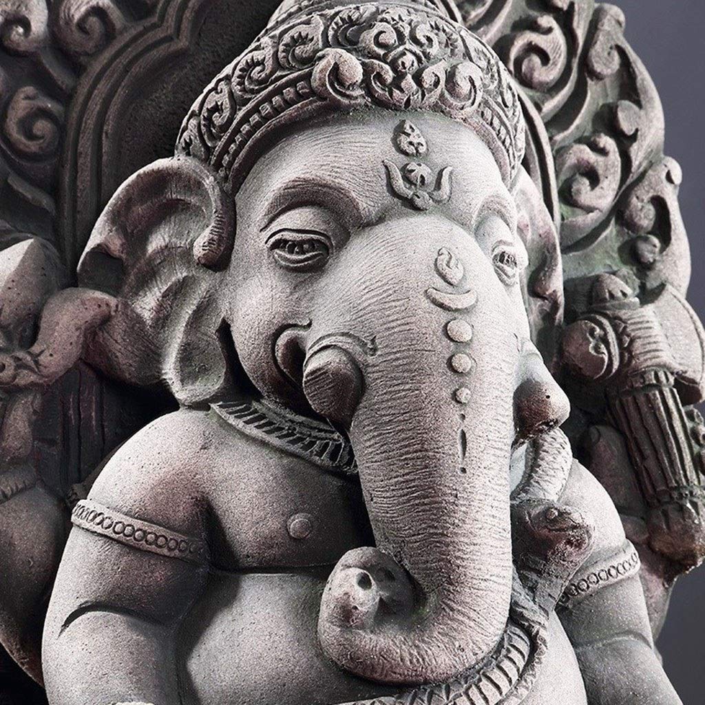 Amazon｜タイの象の神像の装飾品、東南アジア風ラッキーゾウ鼻の