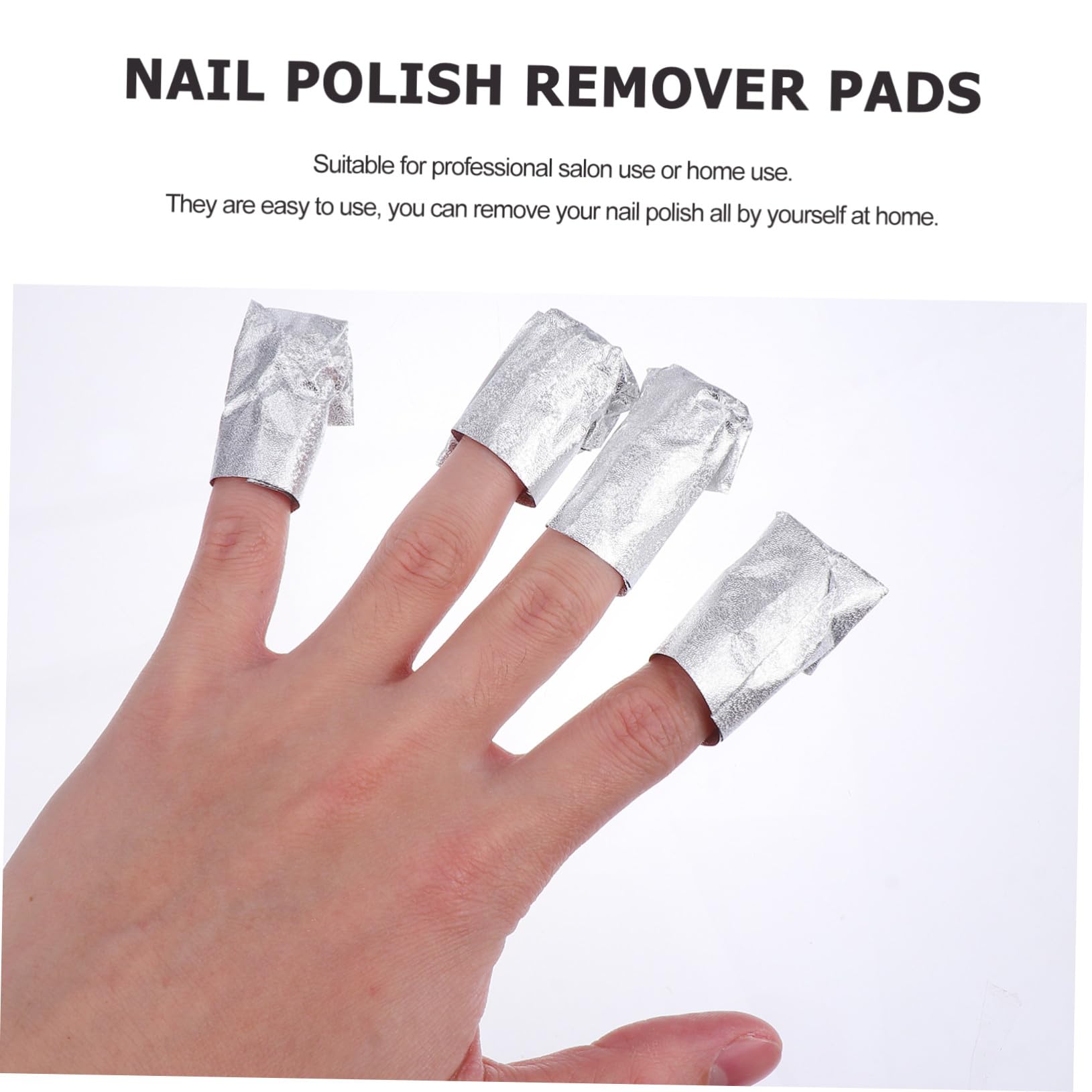 PLAFOPE 500 piezas Toallitas de Algodón para Quitar Esmalte de Uñas con Aluminio Paquete Unidades Removedor de Gel para Manicura y Uñas Acrílicas Profesional y Viajes