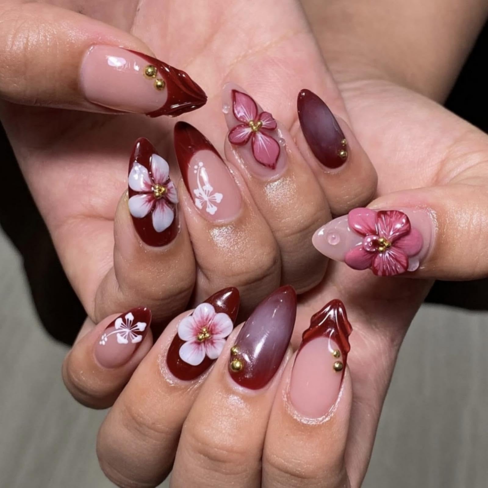 French Tips Press On Nails - Almond Design -17 French Tips Press On Nails - Almond Design -17