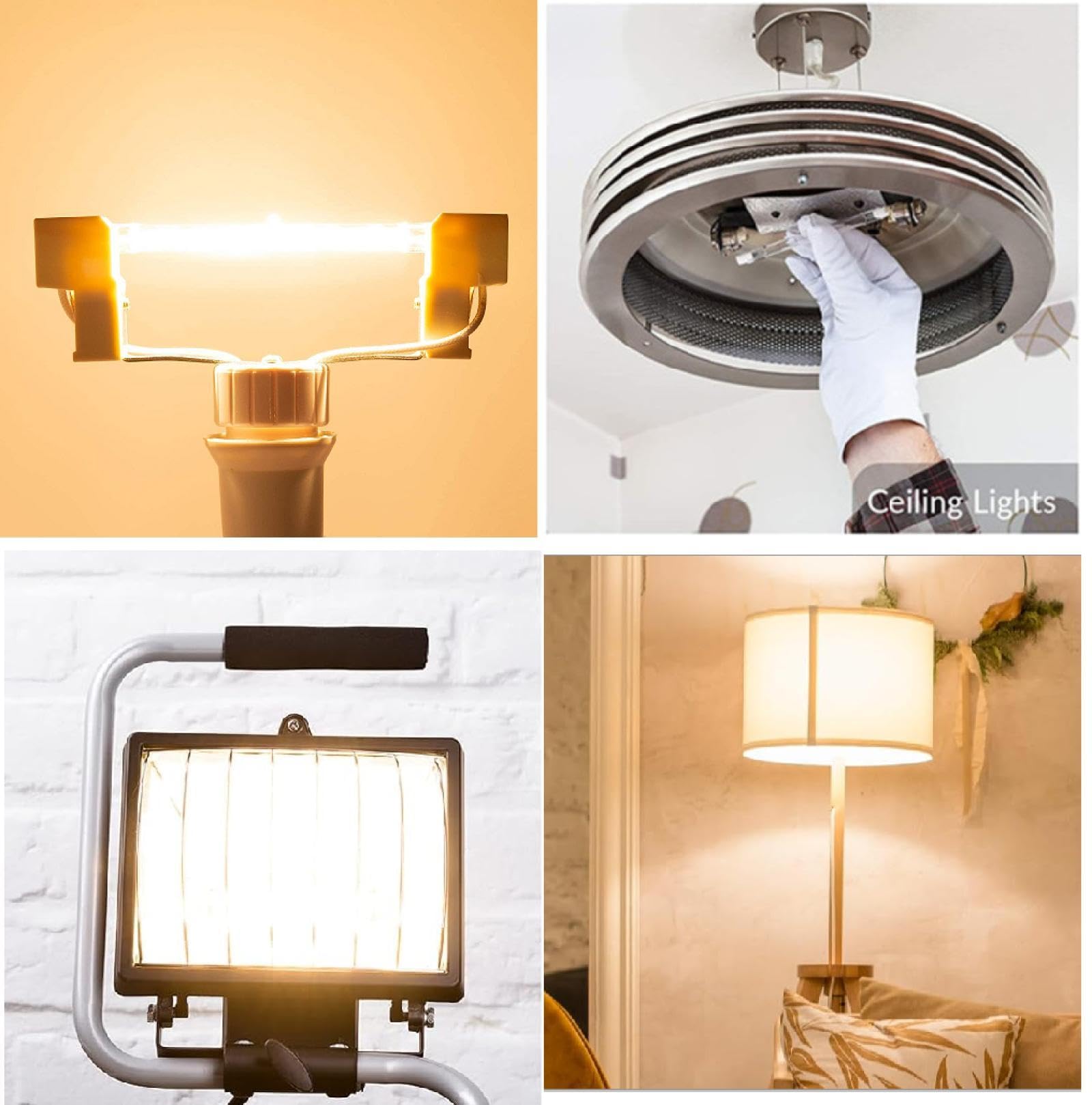 Bombillas halógenas de filamento de tungsteno R7S, 10 unidades, 118 mm, 120 V/230 V, 500 W, tubos de iluminación halógenos tipo J T3, 50 unidades, 230 V, J118