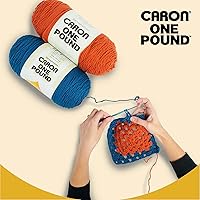 Vista 4 de Caron Hilo blanco de una libra, paquete de 2 unidades de 16 onzas, acrílico, 4 medianos (peinado), 812 yardas, tejido/ganchillo
