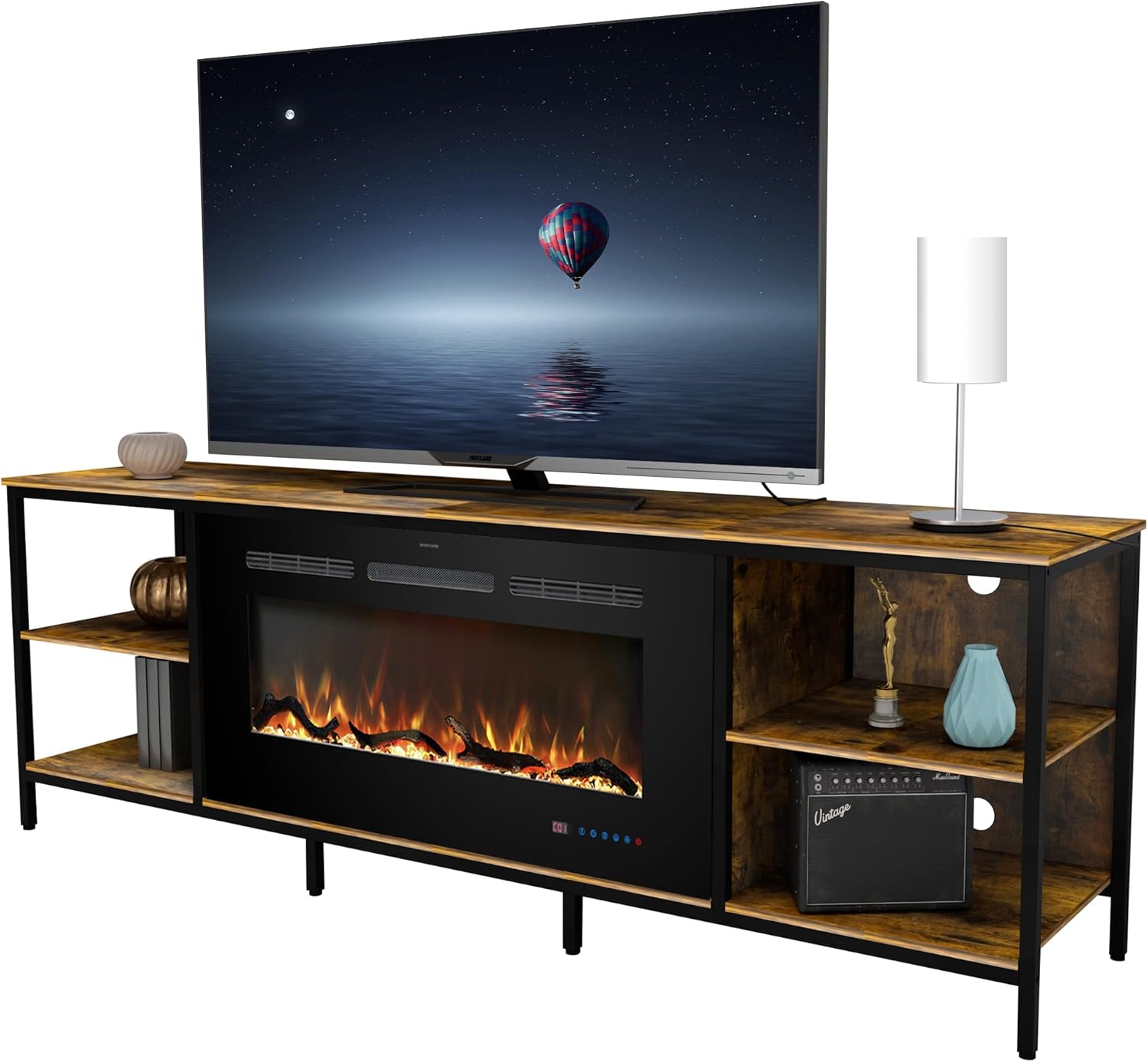 Kentsky Fireplace TV Stand with 36" Electric Fireplace, 70