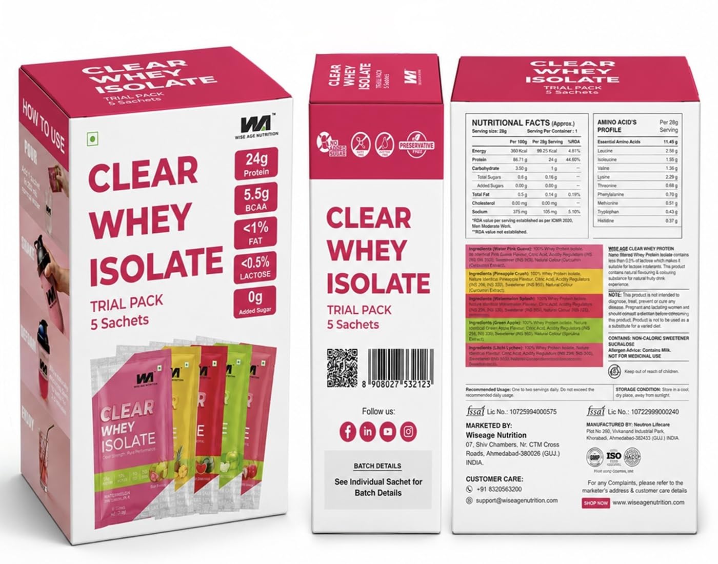 Clear Whey Isolate 90% | 24g Protein Per Sachet — Amazon image 7