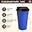 YEEHAW 16 oz Coffee Cups with Lids 100 Pack, Blue Disposable Paper Coffee Cups with Lids, To Go Cup with Lid