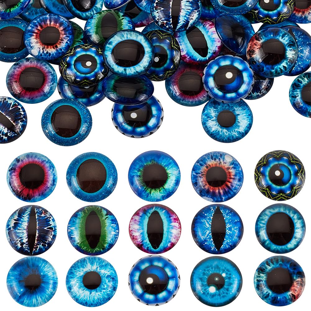 Cabochons œil de dragon en verre 20mm pour remplacer les motifs ternes par des regards vibrants