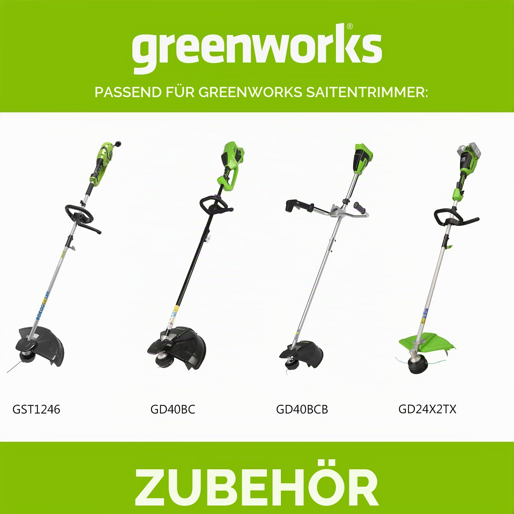 Greenworks Kantenschneider, Zahnblatt als Ersatzteil für Greenworks Rasentrimmer und Freischneider GST1246 GD40BC GD40BCB GD24X2TX Serie