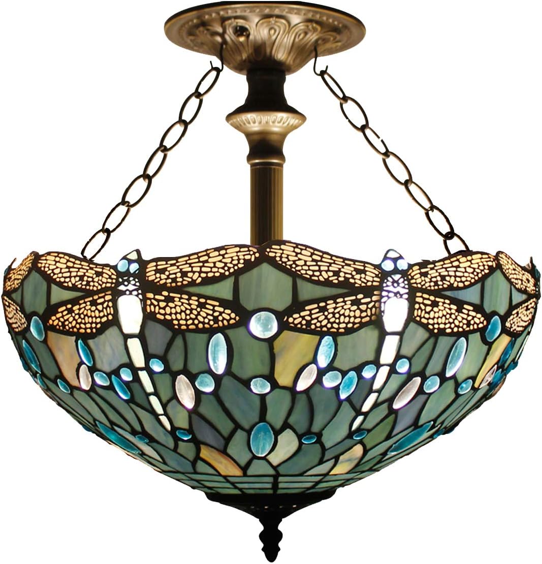 Black Friday 🔥 Tiffany Lamp Shade Replacement W16H7 Inch Sea Blue Stained Glass Dragonfly Lampshade for Table Lamps Floor Lamp Ceiling Fixture( 3 Hooks )Pendant Hanging Light S147 WERFACTORY Home Office Decoration One-Day Sale: Up to 40% Off Tiffany Lamp Shade Replacement W16H7 Inch Sea Blue Stained Glass Dragonfly Lampshade for Table Lamps Floor Lamp Ceiling Fixture( 3 Hooks )Pendant Hanging Light S147 WERFACTORY Home Office Decoration