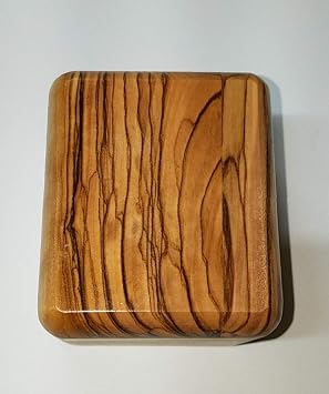 Bethlehem Gifts TM Handcarved Holy Land Olive Wood Rosary Jewelry Box Plain