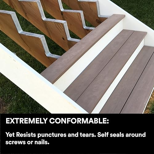 Miniatura 5 de 3M Cinta intermitente para cubierta y vigueta 8047, 3 pulgadas x 75 pies, cinta impermeable para viguetas para terrazas con adhesivo en respaldo