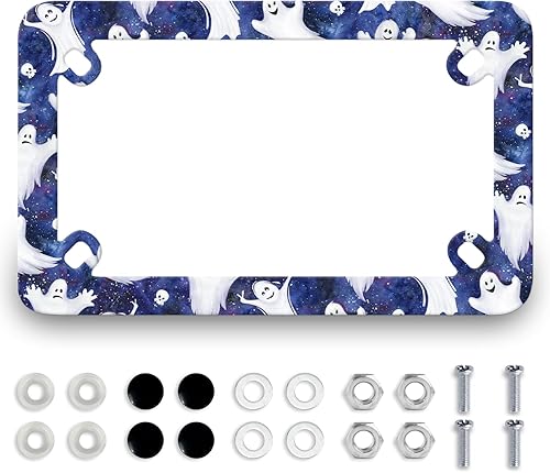 Miniatura 8 de Marco de matrícula de motocicleta de montaña, de acero inoxidable, impermeable, de metal, divertido soporte de etiqueta negra, accesorio de Montañas