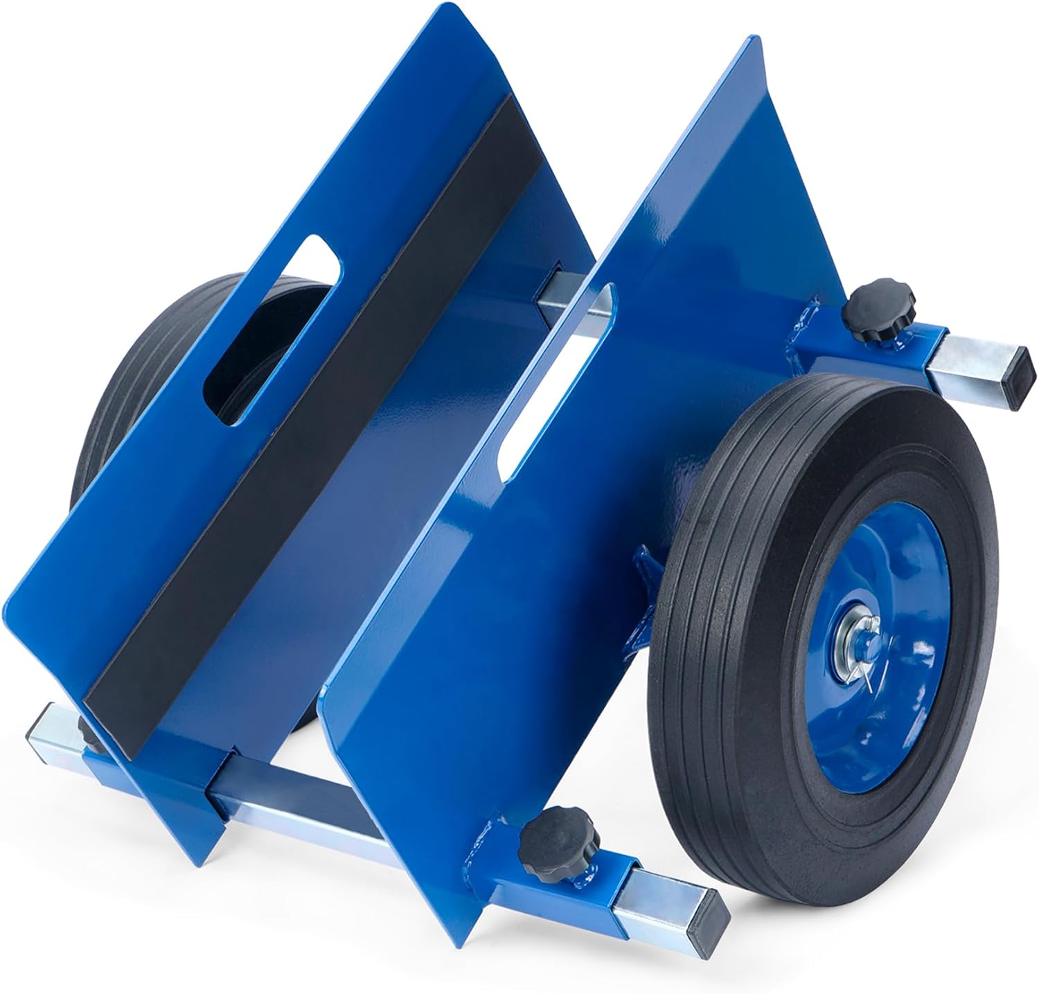AIWFL Panel Dolly Heavy Duty Door Cart 1100LBS Capacity Adjustable Drywall Mover with 10" Solid Wheels Panel Cart for Drywall Sheet Material Handling All Terrain Slab Dolly Blue