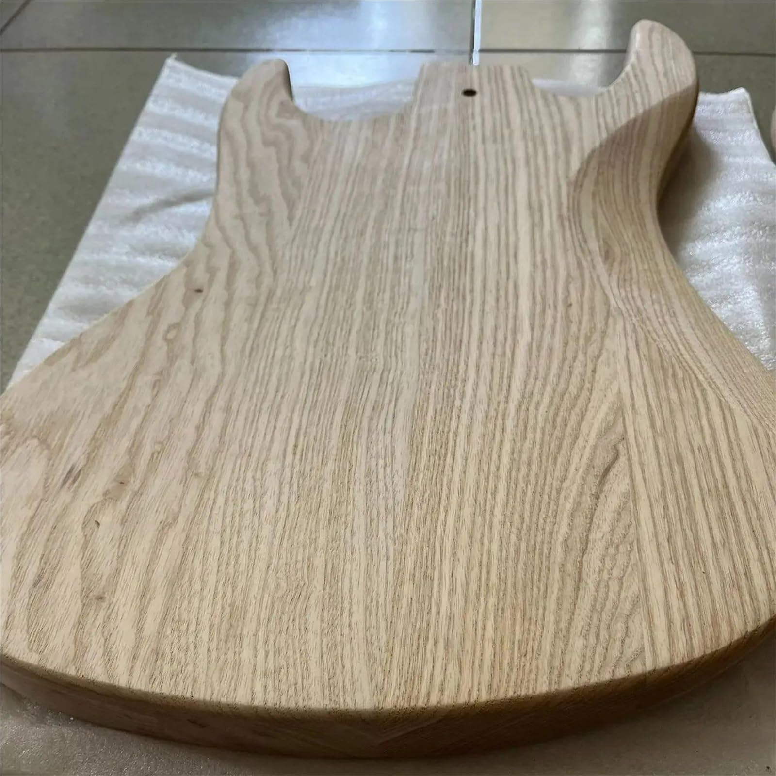 Unfinished Guitar Body DIY 4 Strings Electric Bass Hollow Body Ash Wood Bodies
