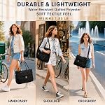 2-in-1 Insulated Lunch & Laptop Work Tote for Women, 15.6-Inch | Durable Lightweight Water-Resistant Quilted Polyester for Office, Teachers, Nurses & Daily Commutes, with 7 Organized Pockets