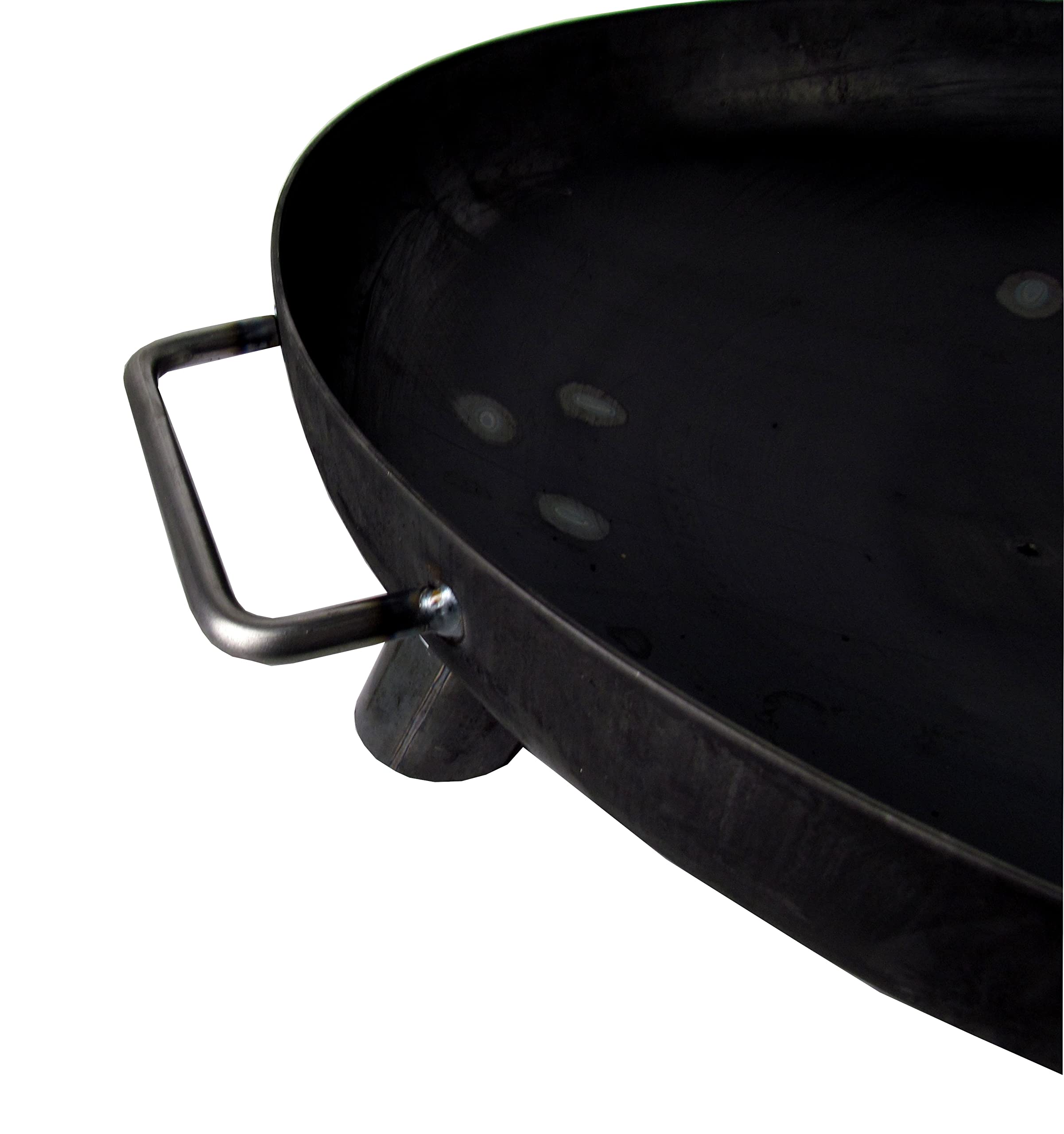 Feuerschale - Höhe 25cm - Massive und dekorative Schwarze Feuerstelle - Feuerschale für den Garten, Terrasse oder Camping (Ø 55cm)