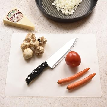 Kitchen Cutting Board | Flexible Chopping Mats | Food Safety | Hanging Hole for Easy Drying | 12x15 Size | Set of 2