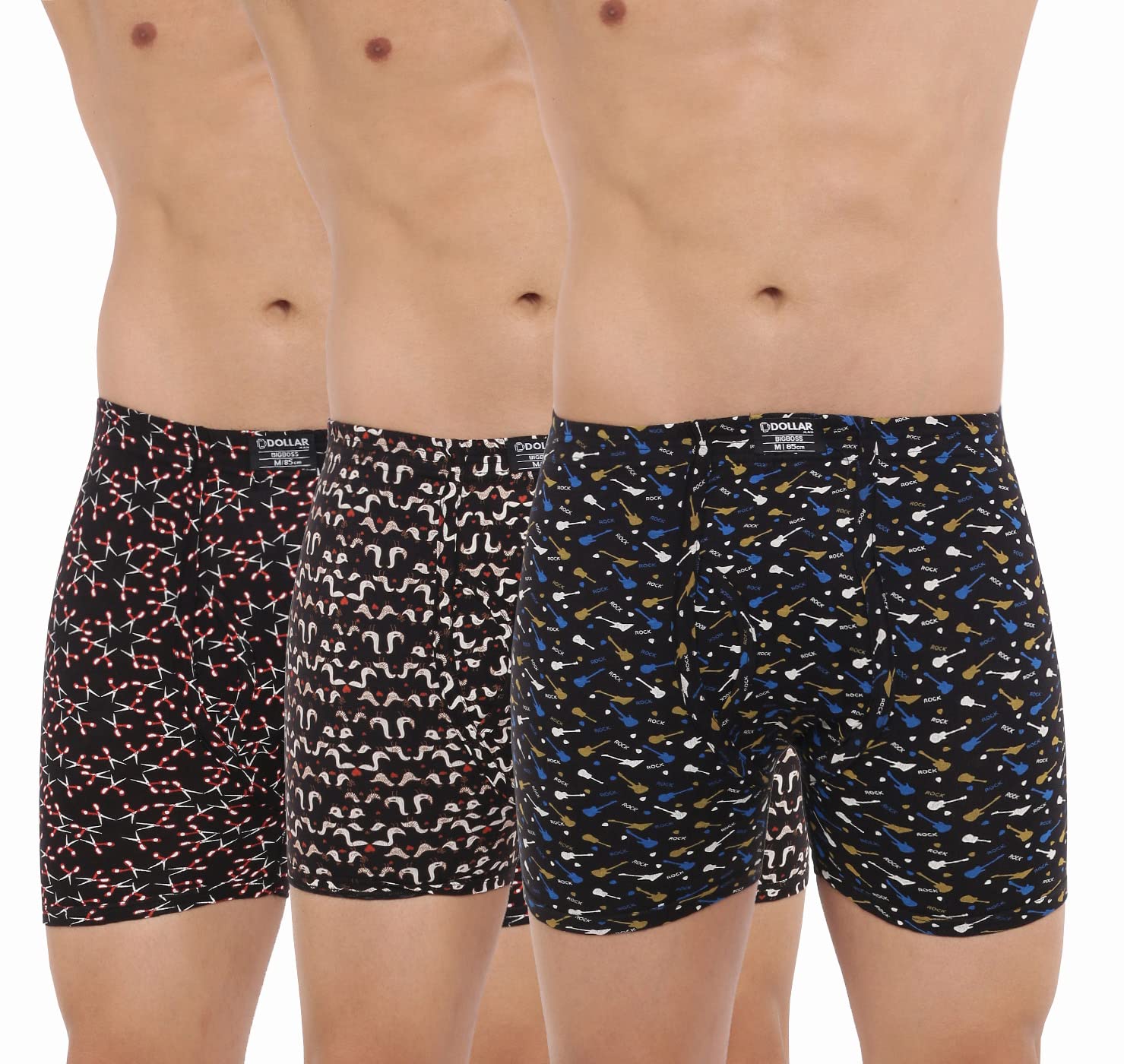 dollar bigboss Men's Cotton Crazy Long Printed Regular Geometric Trunk-picture-38