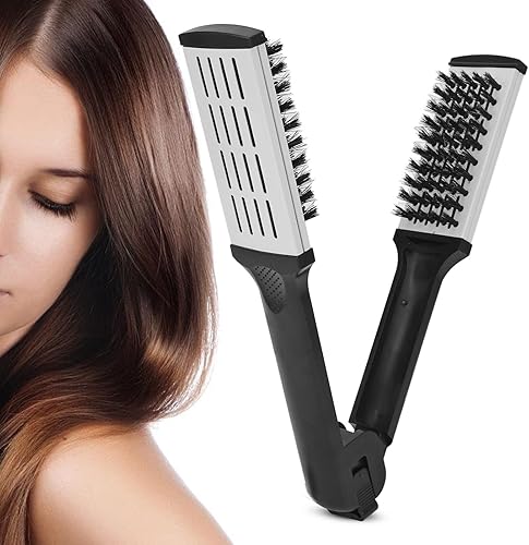 Miniatura 5 de Peine de enderezamiento, enderezadora de aluminio del cepillo del pelo de los resortes de la cerda para