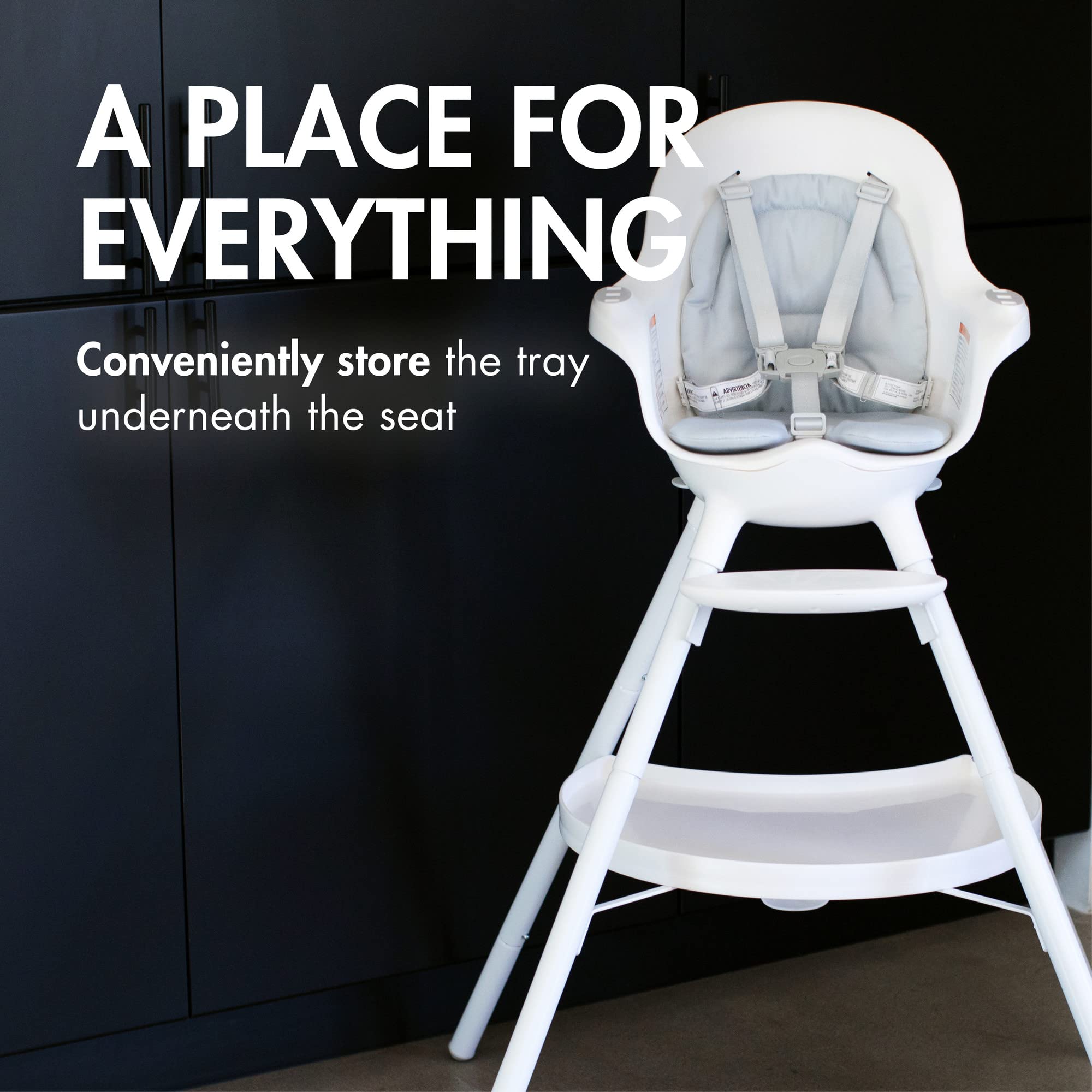 Boon GRUB 2-in-1 Convertible High Chair for Baby & Toddler Chair with Dishwasher-Safe Seat & Tray