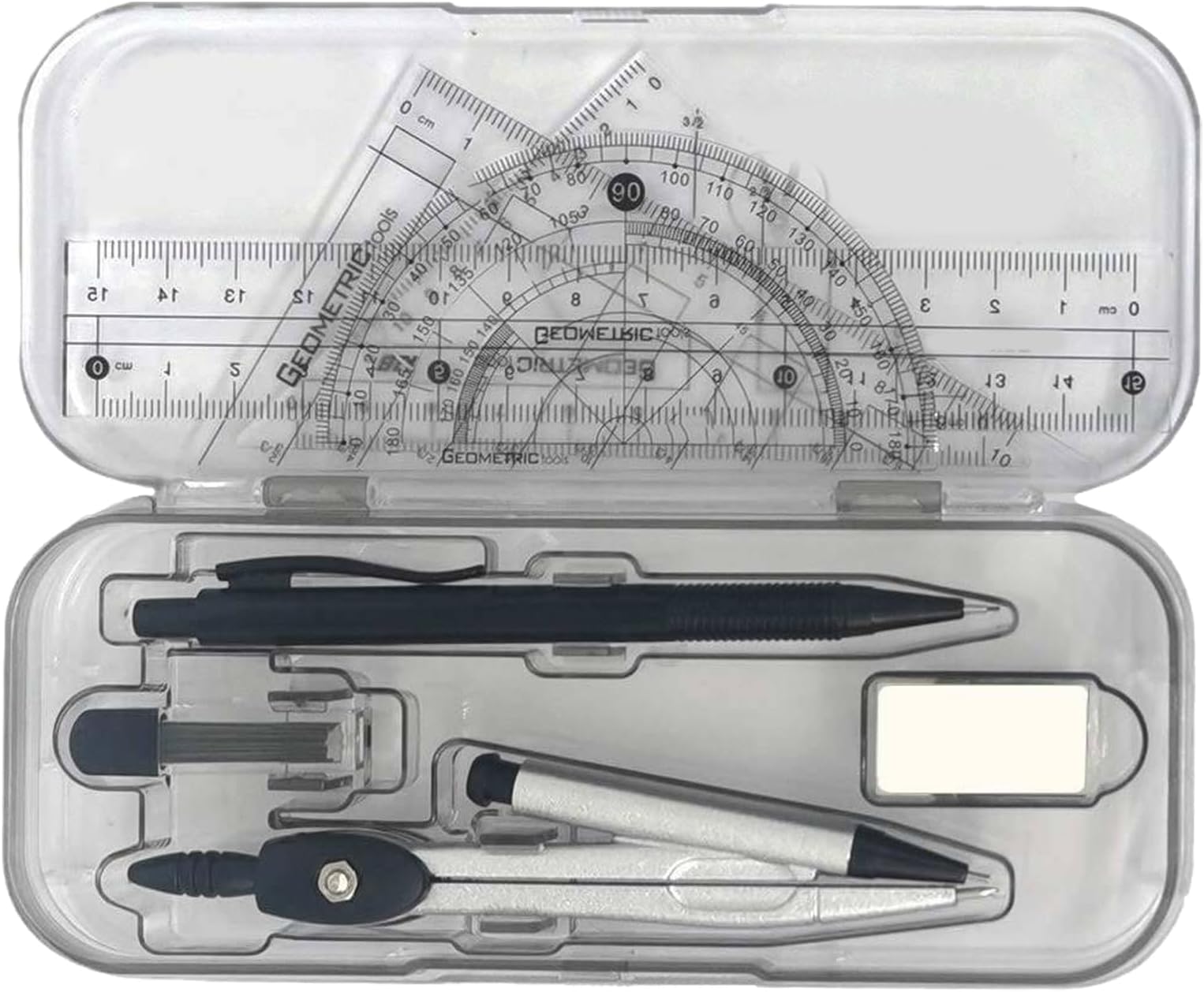 Protractor and Compass Set, Compass and Protractor Set - 10X Math Geometry Set | Compass Geometric Tools for Drafting, Drafting, Compass Precision Set with Storage Box