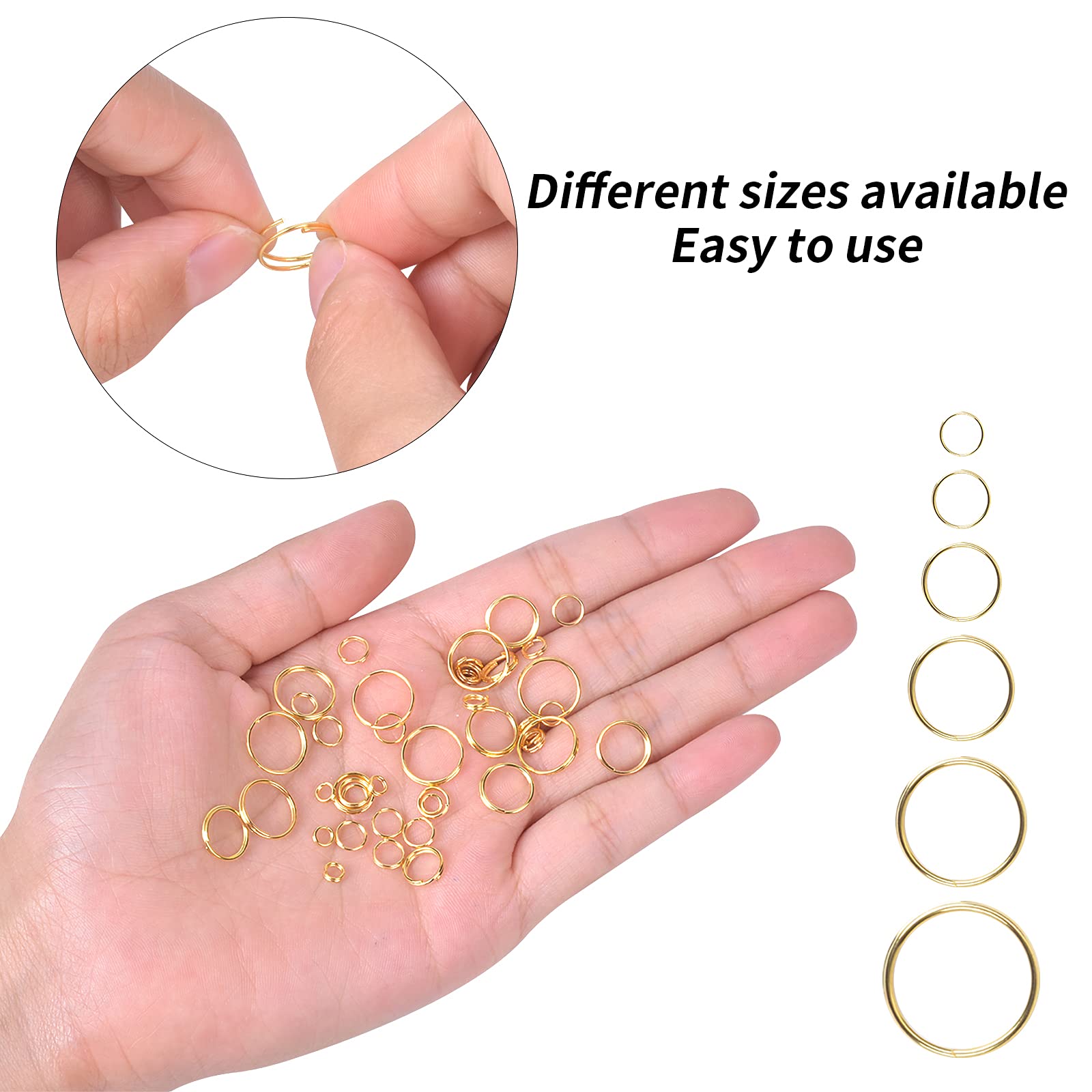 FOUFA 50-200 anelli a doppio anello aperti anelli in metallo placcato oro argento placcato anelli connettori per gioielli fai da te forniture fatte a mano