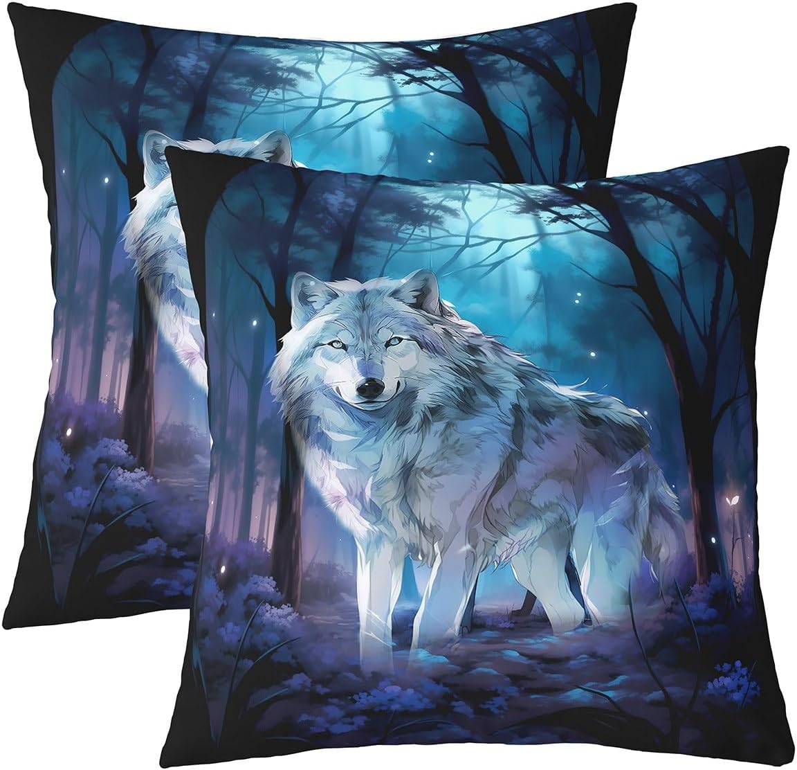 Erosebridal Pack of 2 Wild Grey Lion Throw Pillow Covers 22x22 Inch for Adult Teens Children Crown Lion Couple Pillow Covers Lion King Cushion Covers African Safari Animal Decorative Pillow Covers