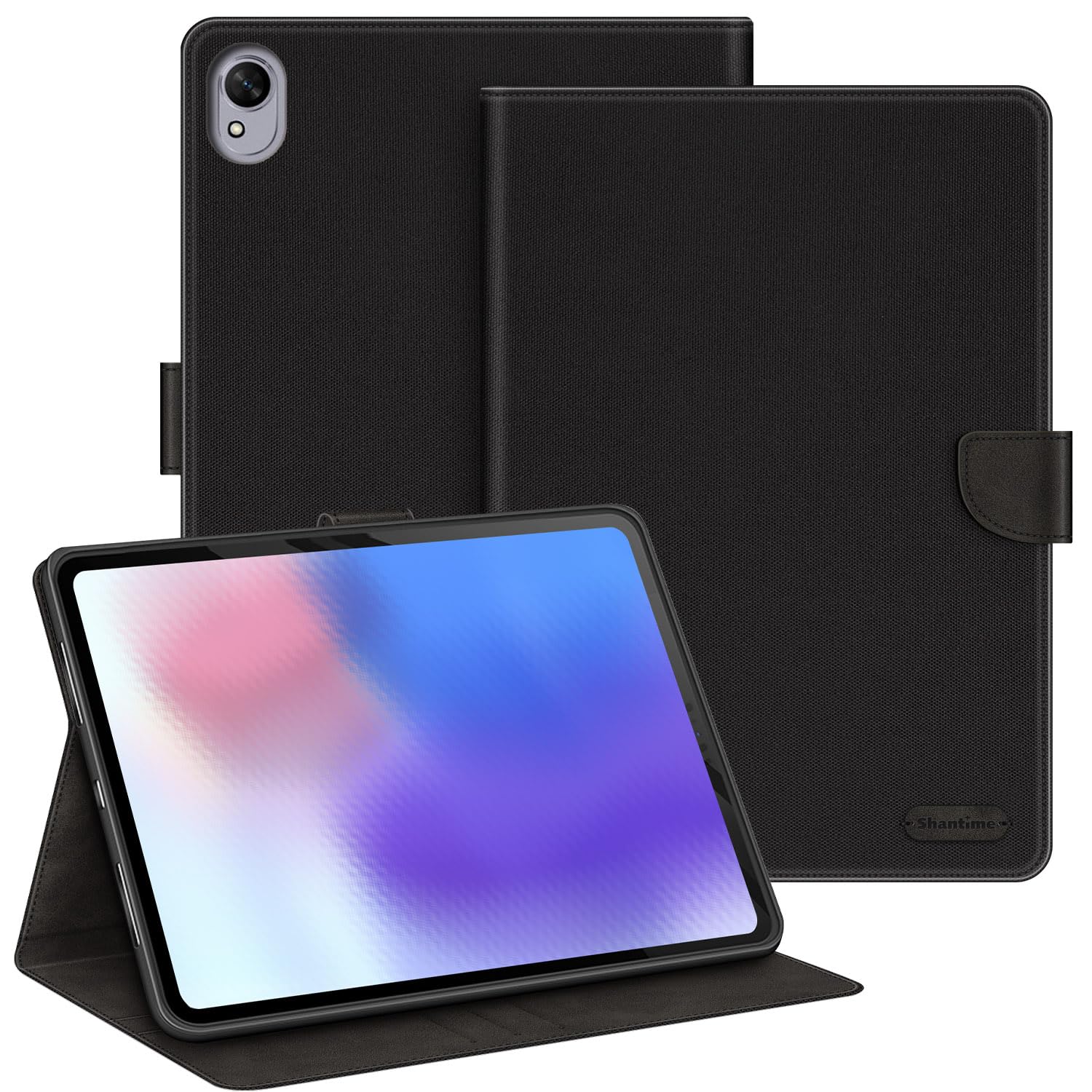 Funda de Tela y Cuero para MatePad S 2026 - Negro