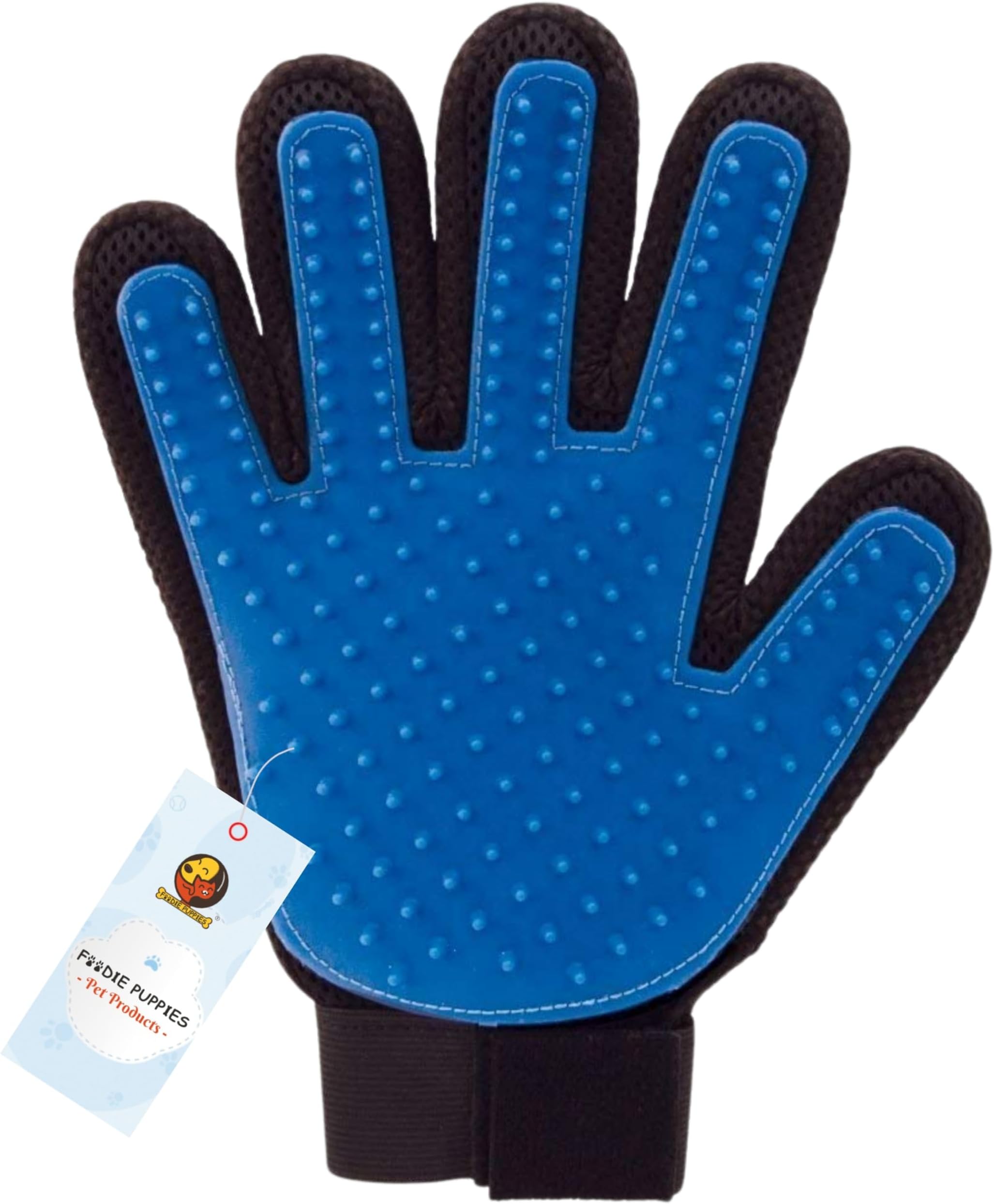 Foodie Puppies Grooming and Deshedding Brush Hair Massager Groomer Glove for Dogs, Cats (Color May Vary), 1 Piece