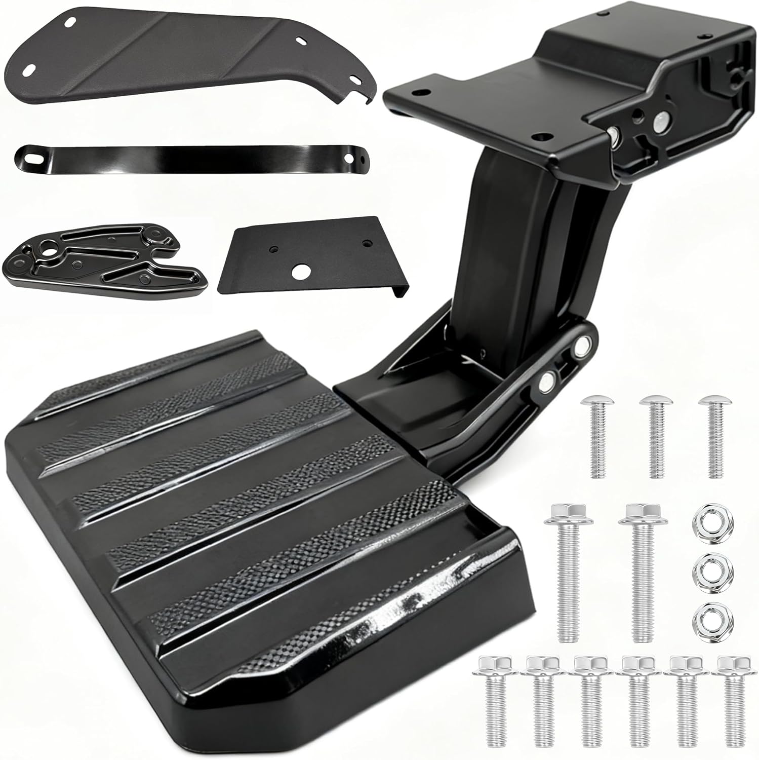 VPC3Z-17A958-D Compatible Bed Step, Retractable Truck Side Step for 2023 2024 2025 Ford F-250 F-350 Super Duty, Left Driver Side, Folding Aluminum Alloy Bedstep