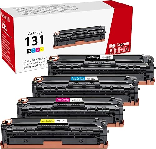 Miniatura 1 de Cartuchos de tóner 131 de alto rendimiento, paquete de 4 unidades (negro, cian, magenta, amarillo) compatible con Vsenk 131BK 131C 131M 131Y para