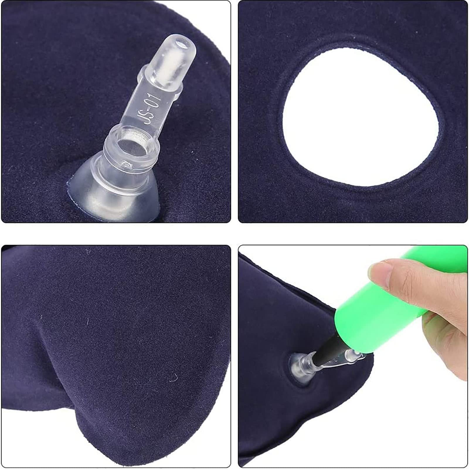 Cuscino d'Aria Gonfiabile Anti-decubito, 43 * 43 cm Cuscino per Sedile Ad Aria per Auto per Sedia A Rotelle, Cuscino Anti-decubito Cuscino Gonfiabile del Sedile per Pazienti Anziani Costretti A L