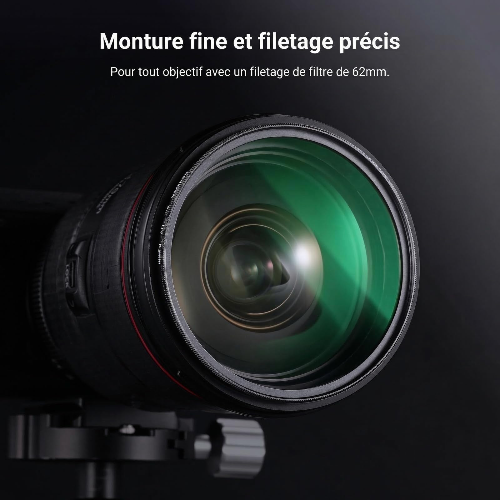 NEEWER 62mm ND + CPL+UV Kit de filtres Variable(3 Pack),Filtre polarisant Circulaire Multicouche à densité Neutre (ND2-400), kit d'accessoires de Photographie avec étui Transport&Capuchons d'objectif