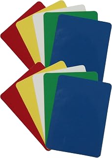 Poker Cut Cards (10 Pack) — Flexible Plastic Poker Size Blocker Cards in 5 Colors | Casino-Grade Deck Protectors for Card Games — Red, Yellow, White, Green, Blue