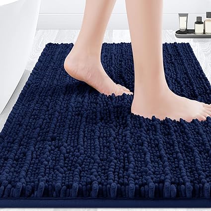 30" x 20" Accumteck Luxury Chenille Non-Slip Bath Rug from