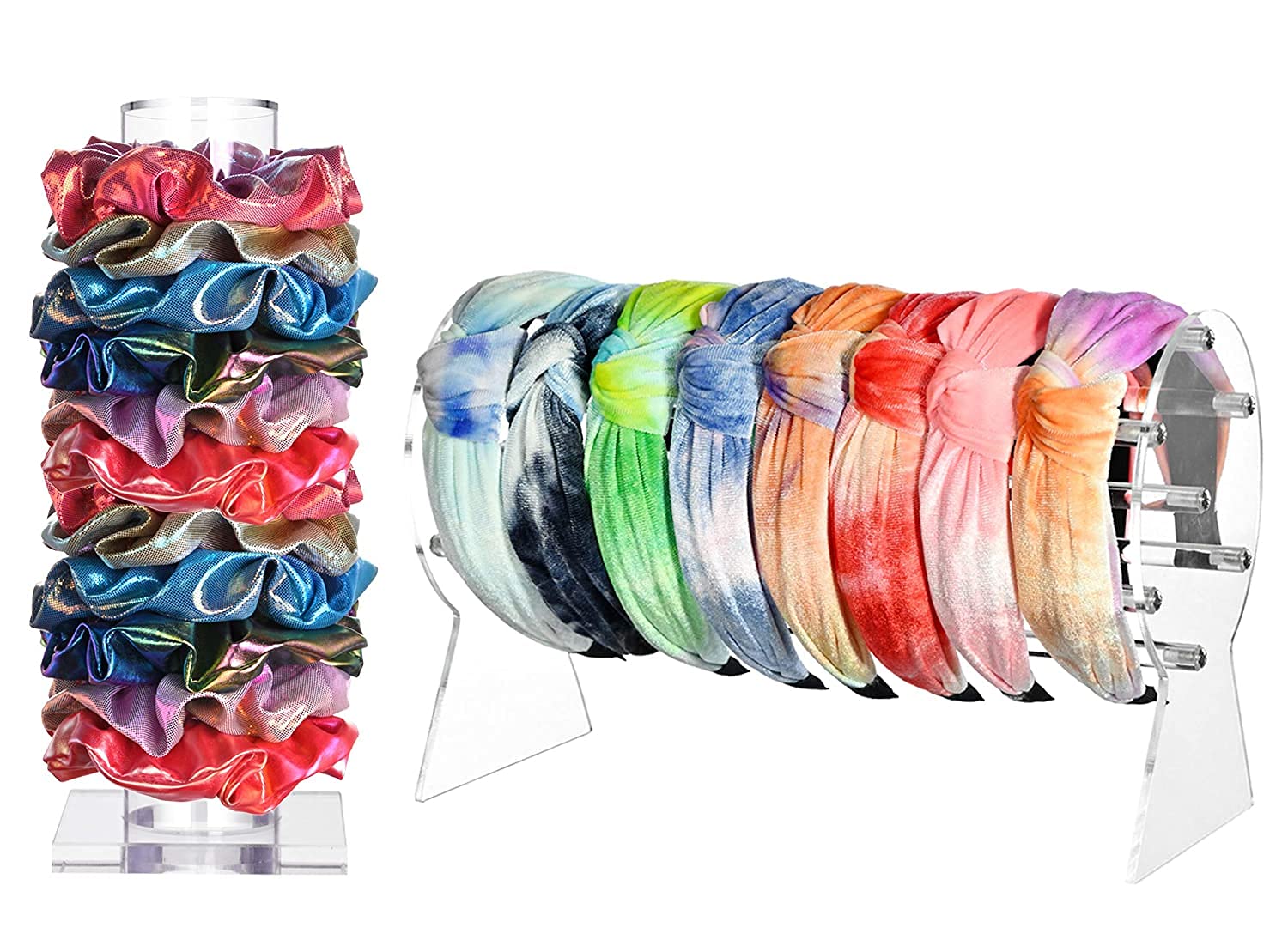 FANASSYY Set 2 of Clear Headband Holder Organizer Acrylic Headband and Scrunchie Holder Organizer for Women Headband and Hair Ties Jewelry Organizer (Style 3) (B09HMHY2CD) Amazon Price History, Amazon Price Tracker