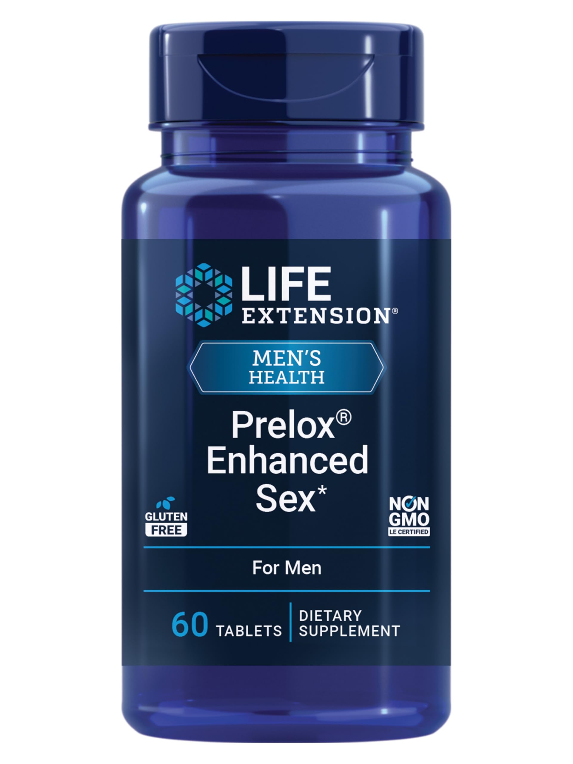 Life Extension Prelox Enhanced Sex – French Maritime Pine Bark Extract, L-Arginine – Male Sexual Health, Promotes Male Blood Flow – Gluten-Free, Non-GMO – 60 Tablets