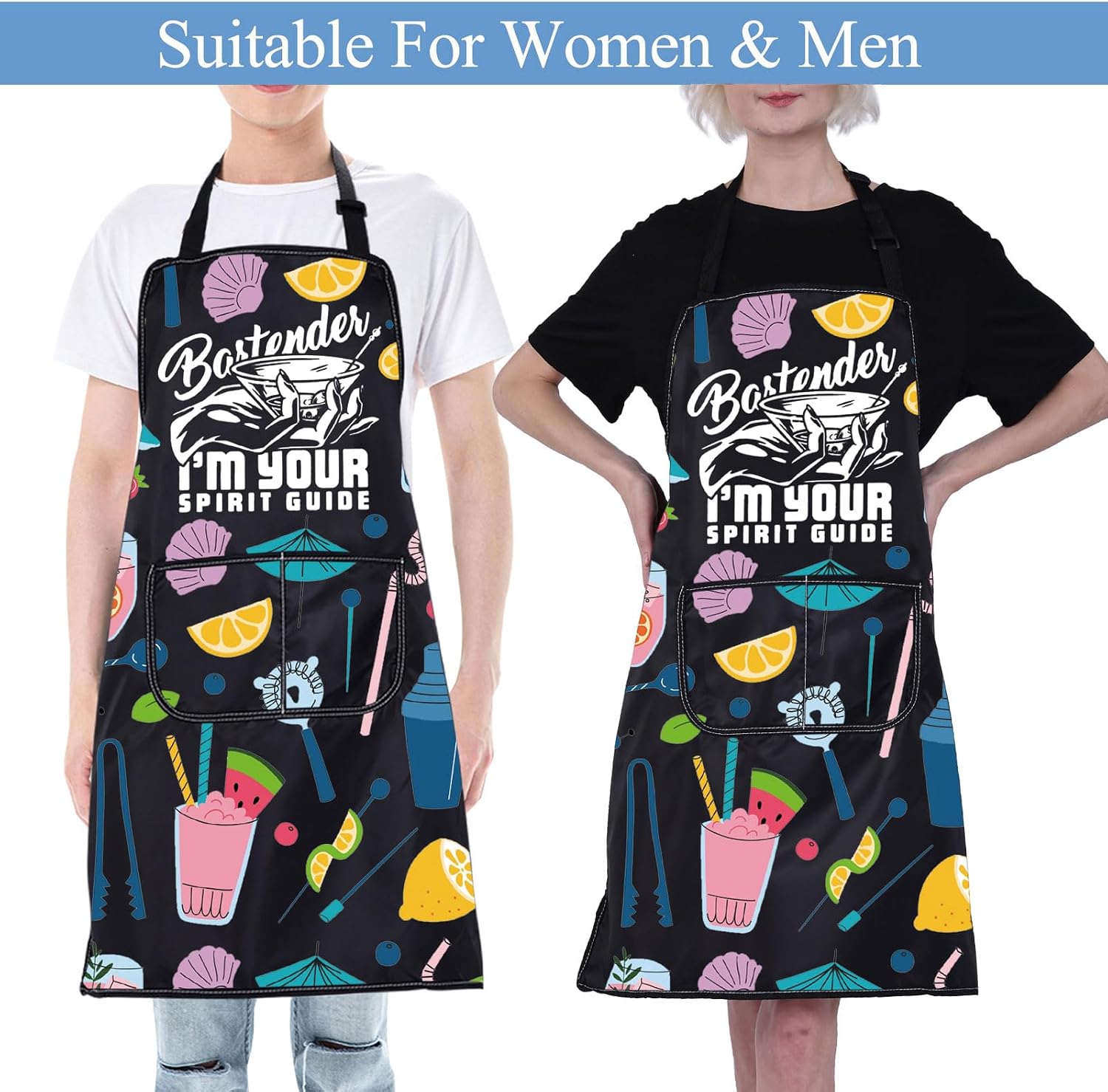 Bartending Apron Bartender Gifts for Cocktail Lovers Barman Aprons Mixology Bartender Aprons Bartender Appreciation Gifts image 4
